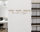 Wish Hope Dream Quotes Wall Decal Motivational Vinyl Art Stickers